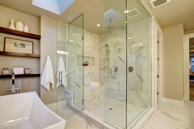 Shower with Integrated Shelf